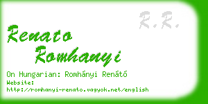 renato romhanyi business card